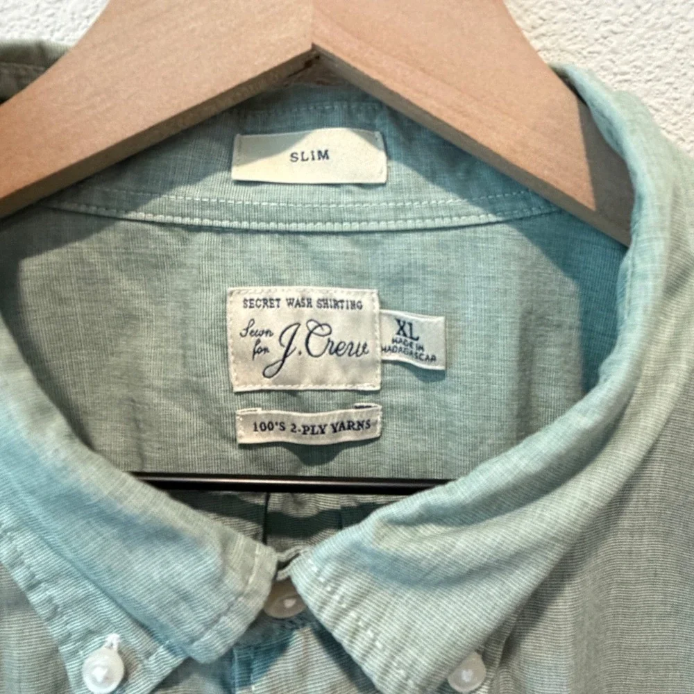 J. CREW Mens Button Down Shirt XL Slim Preppy Business Casual Minimalist Classic